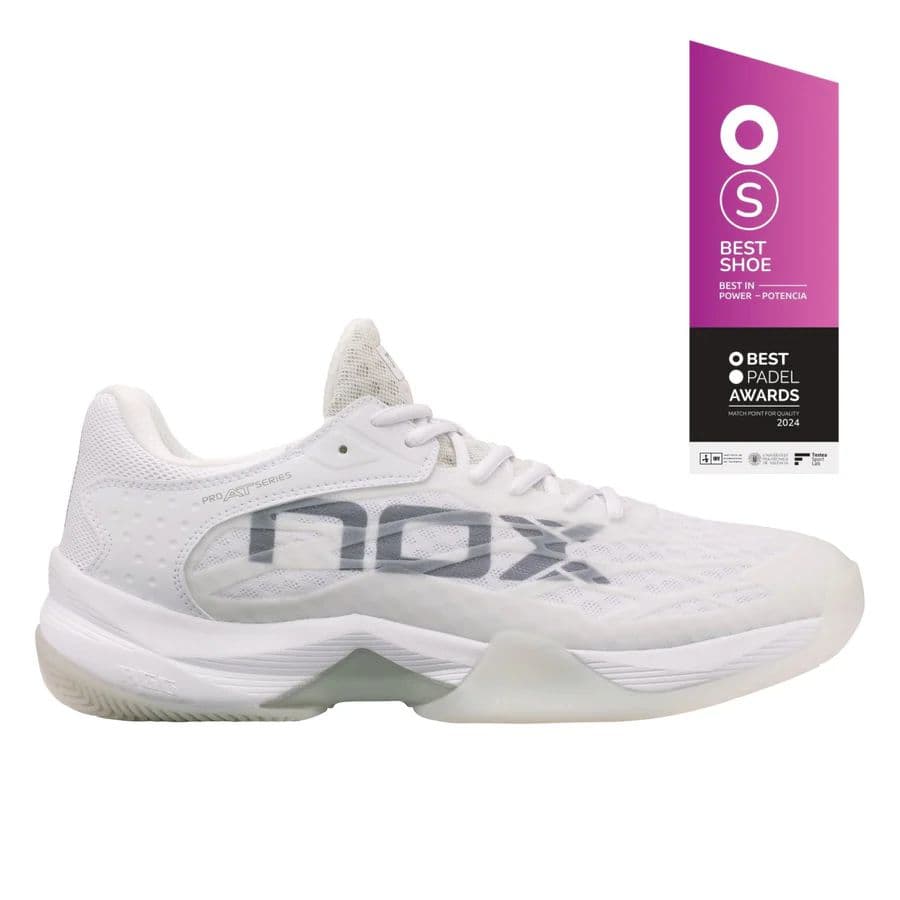 AT10 LUX White/Grey Padel Shoes